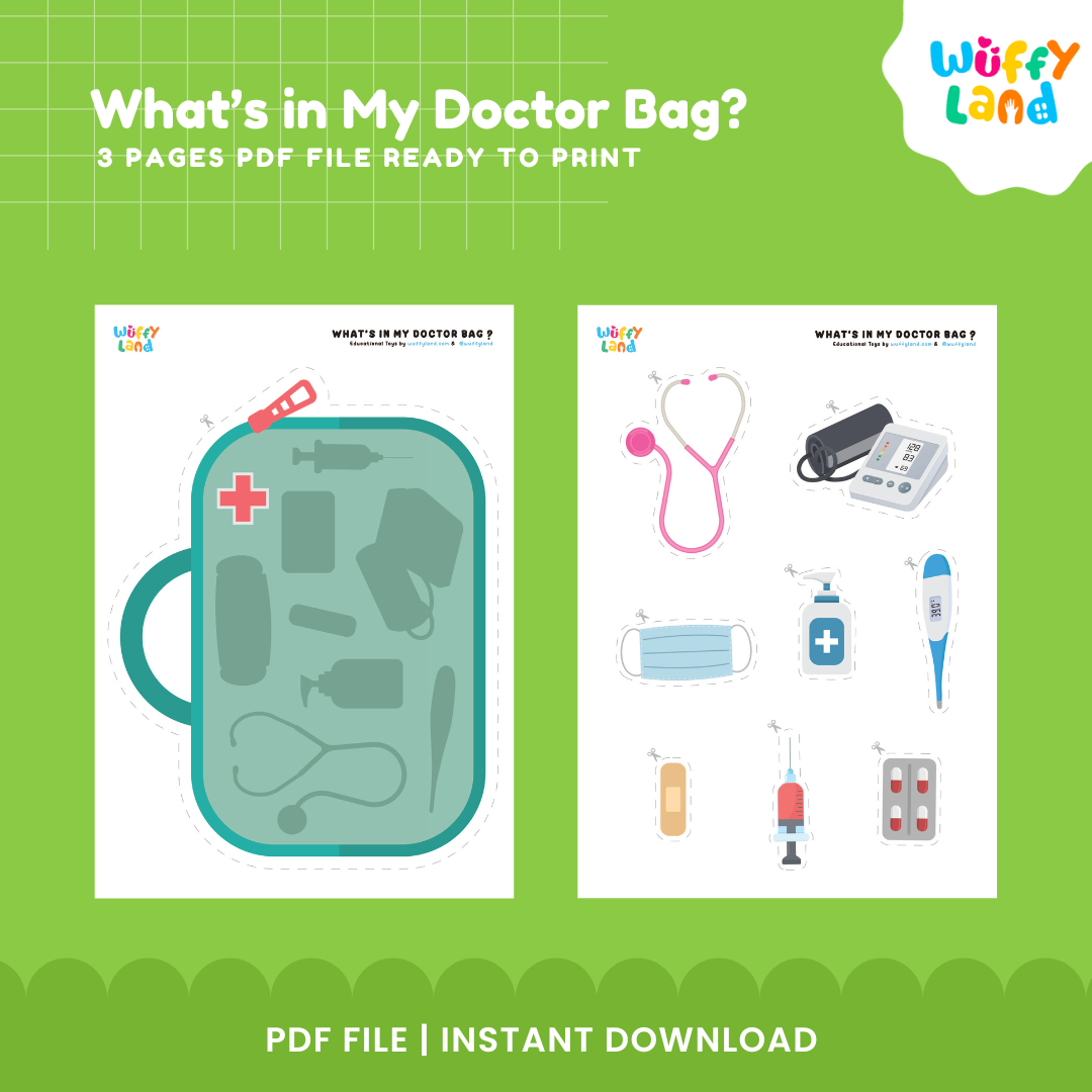 Apa Isi Tas Dokter Saya? Permainan Peran Cetak - Permainan Drama Prasekolah & TK