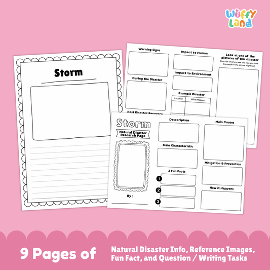 Storm Natural Disaster Research Project | Earth Science Worksheets