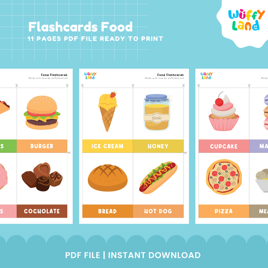 Food Flashcards – Printable Vocabulary Cards for Kids