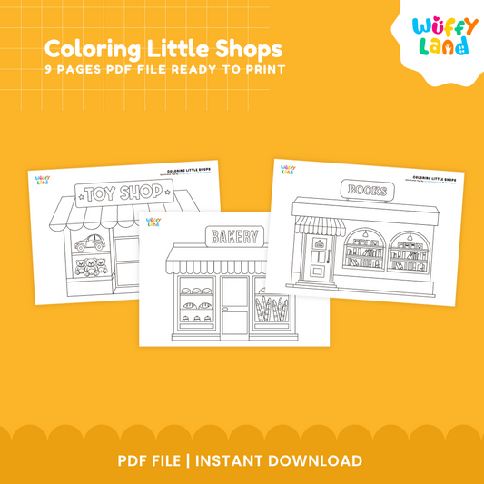 Coloring Little Shops - Community Helpers & Places Coloring Pages for Kids