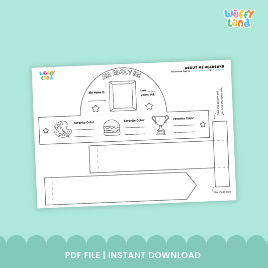 All About Me Headband Craft - Paper Hat for Introduction at Back to School