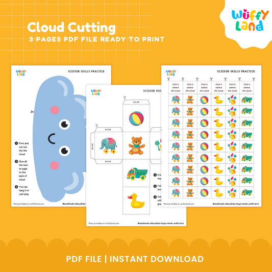 Cloud Cutting Game – Printable Scissor Practice Activity