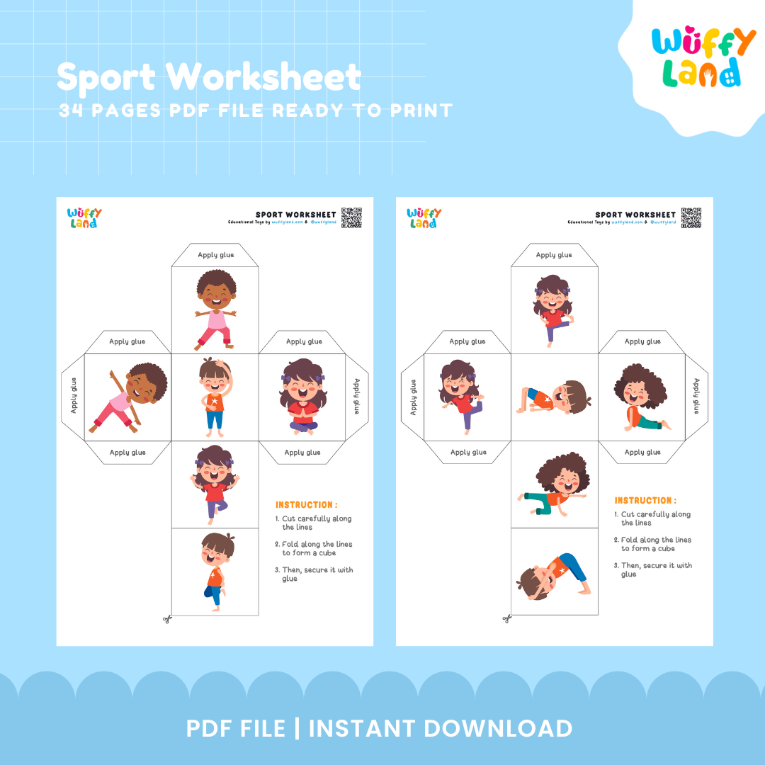 Sports-Themed Worksheets for Kids: Fun & Educational Activities | Printable PDF | Instant Download