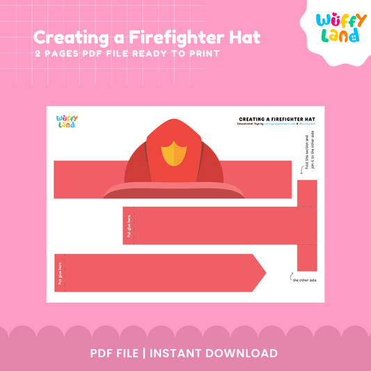Firefighter Hat Craft - Printable DIY Paper Hat for Kids