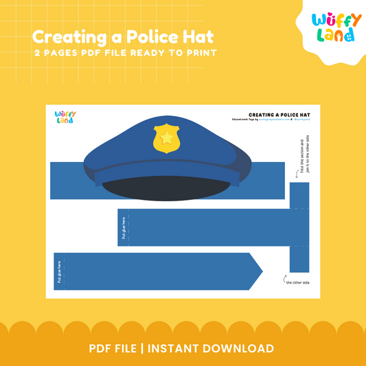 Police Hat Craft – Printable Role Play Activity