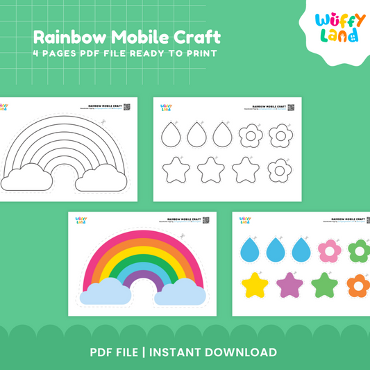 Rainbow Mobile Craft – Printable Hanging Room Decor