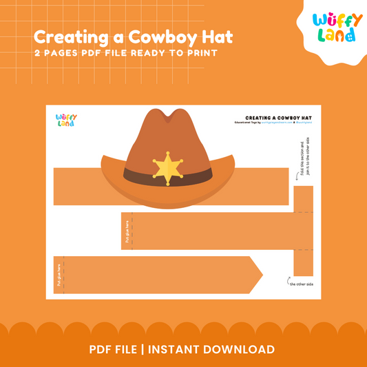 Creating a Cowboy Hat - Printable Craft for Kids
