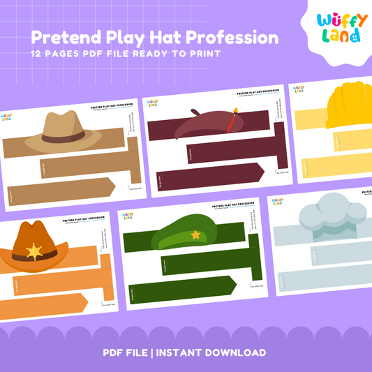Profession Hat Printables – Dress-Up Role Play Set