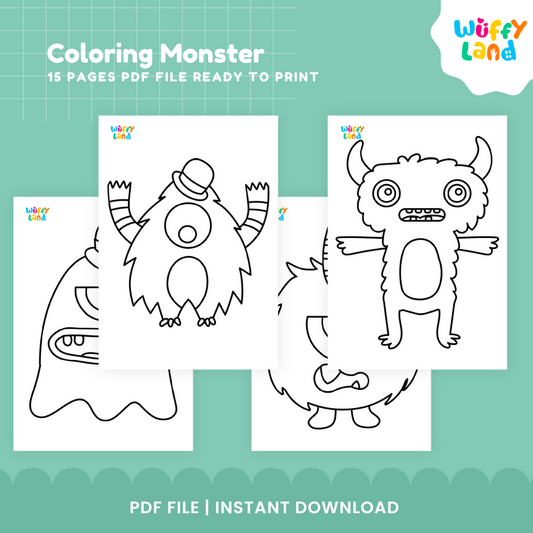 Monster Coloring Pages – Spooky Cute Creatures to Color