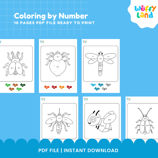 Color by Number Worksheets - Fun Printable Coloring Pages