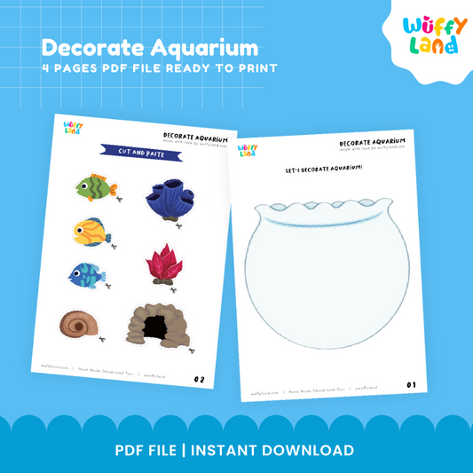 Aquarium Decoration Printable – Fun Fish Tank Craft for Kids