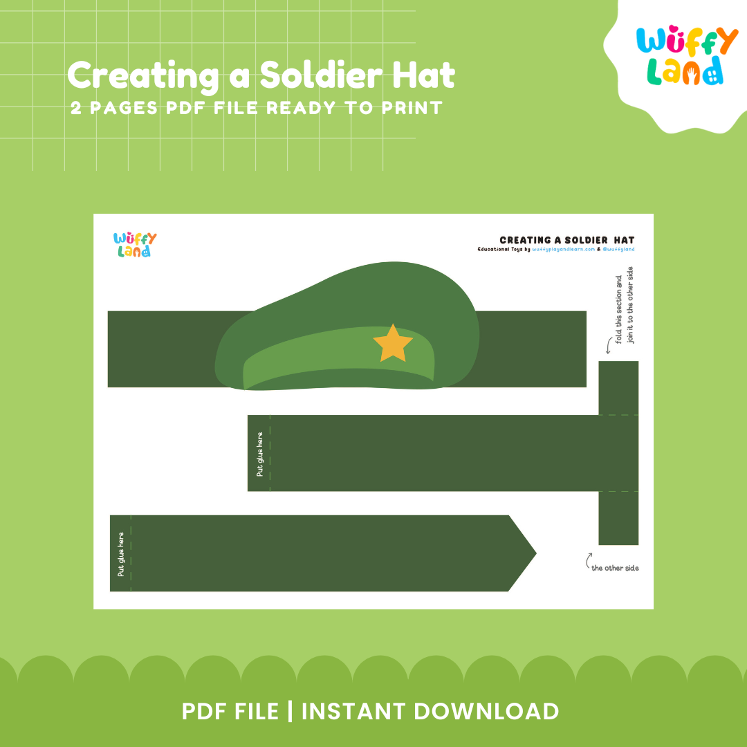 Printable Soldier Hat Craft - Fun DIY Military Role-Play Activity
