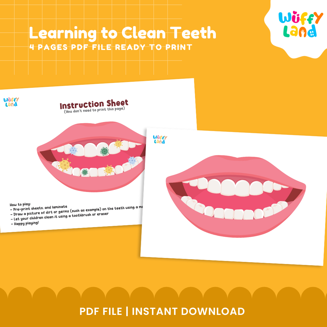 Brushing Teeth Activity - Dental Health Printable - Preschool & Kindergarten Learning