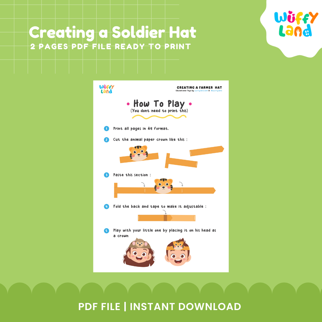Printable Soldier Hat Craft - Fun DIY Military Role-Play Activity