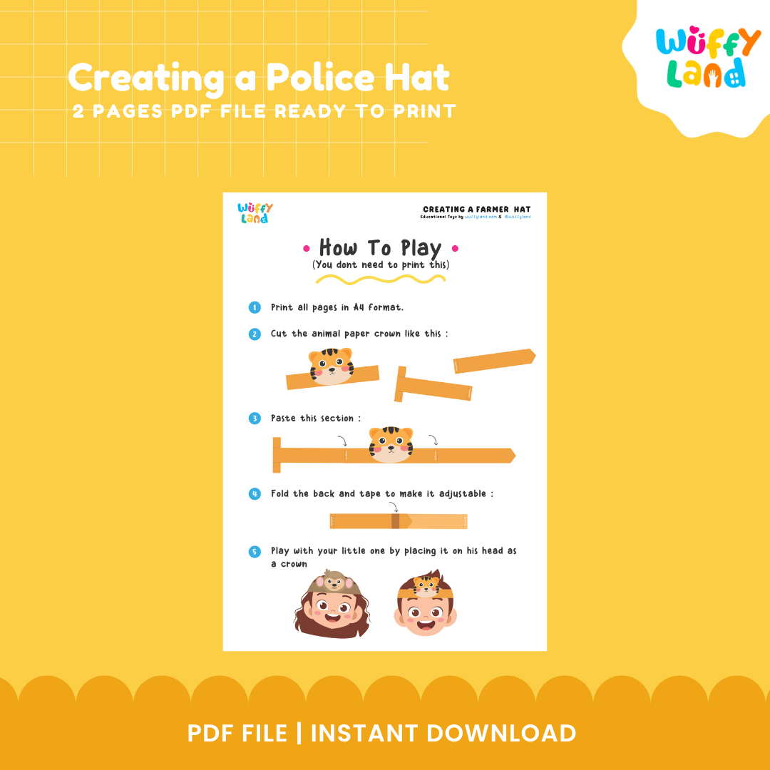 Police Hat Craft – Printable Role Play Activity