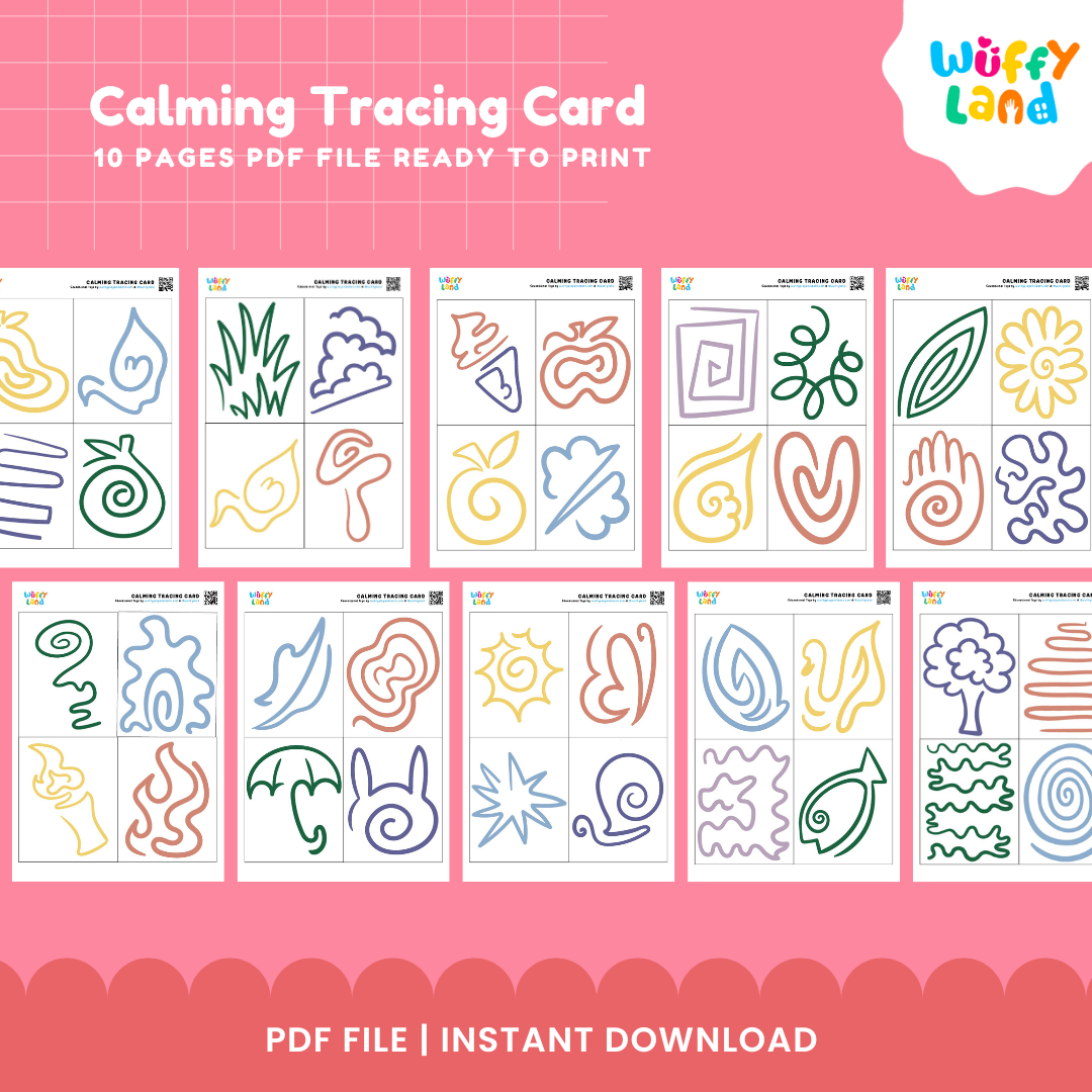 Calming Tracing Cards - 40 Pages PDF for Relaxation and Fun
