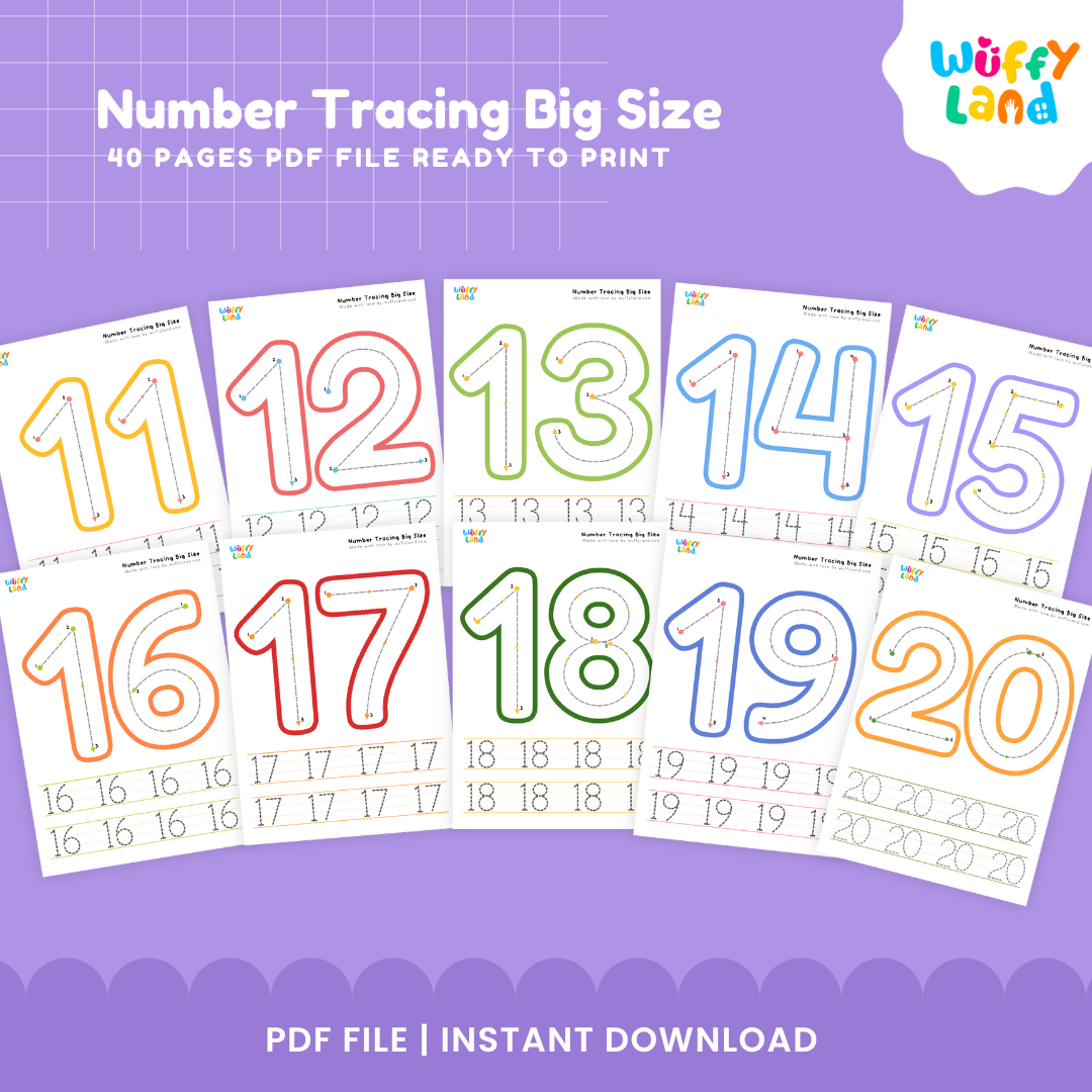 Number Tracing Big Size