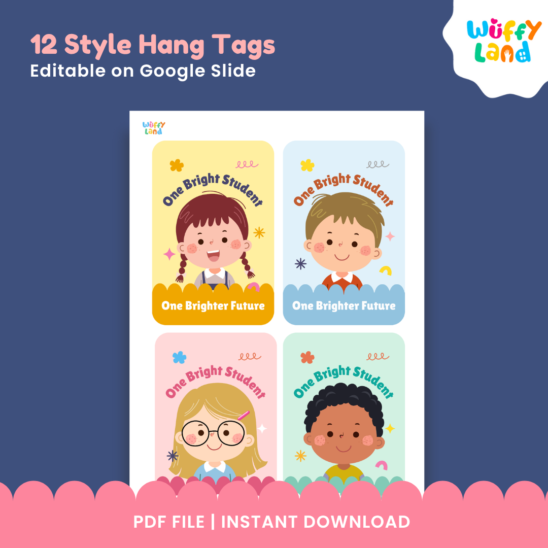 Student End of Year Gift Tags “One Bright Student”, Easy to Use and Editable