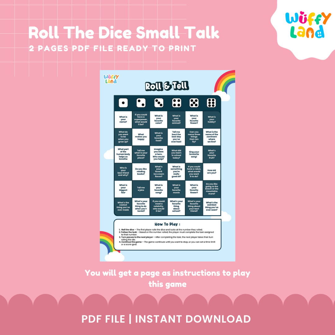 Roll the Dice Small Talk - Fun Icebreaker Game for Kids & Students!
