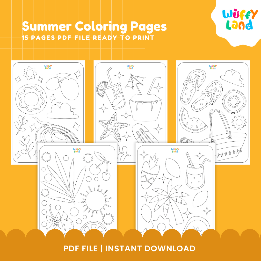 Summer Coloring Pages - Fun End-of-Year Activity for Kids!