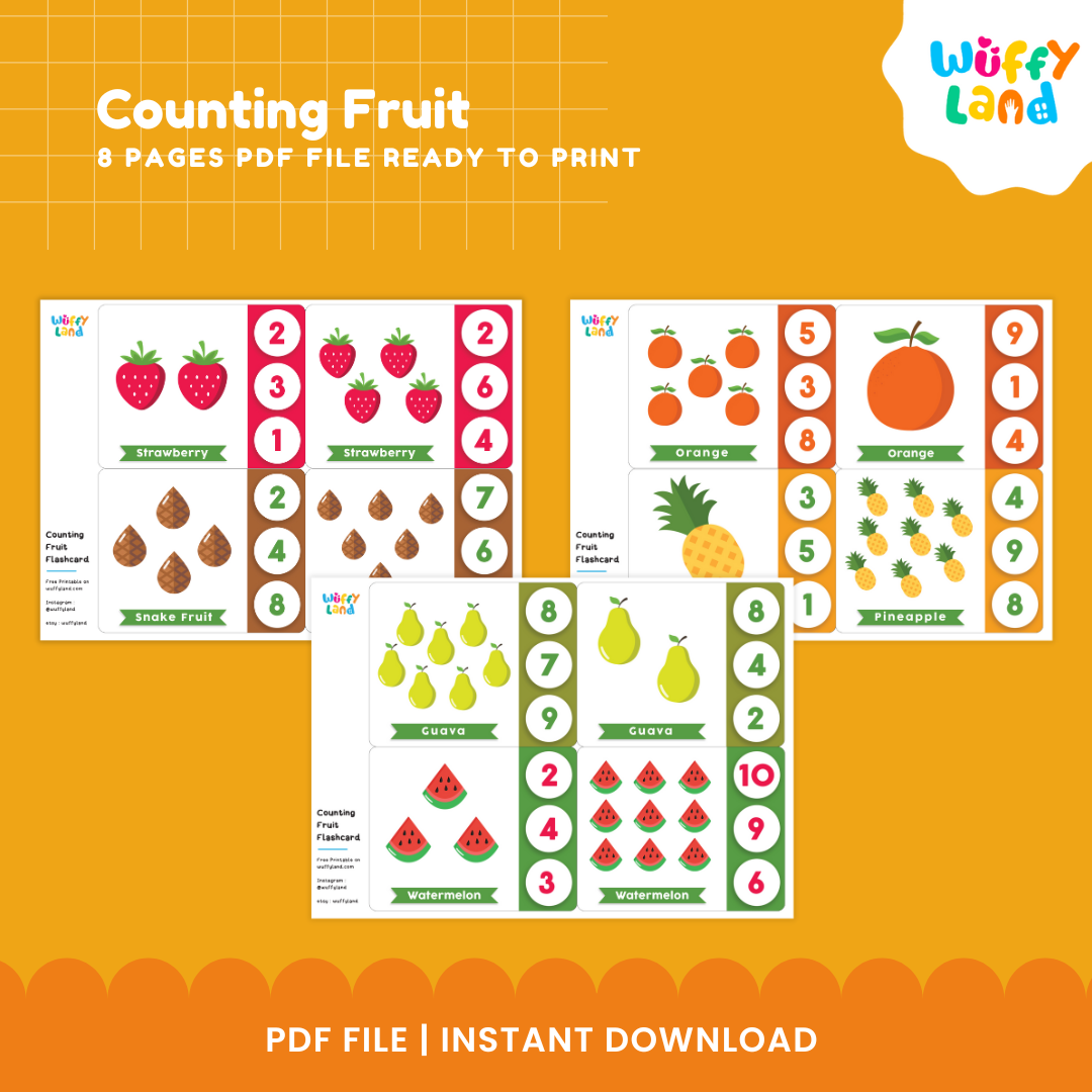 Fruits Peg It Flash Cards
