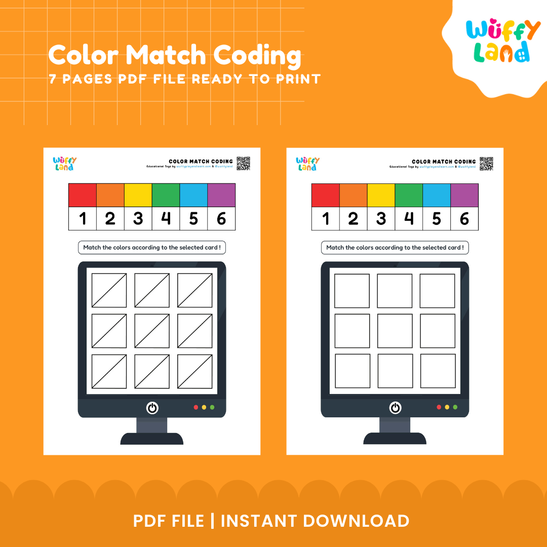 Color Match Coding Activity for Kids β Fun Learning with Early Coding Concepts!