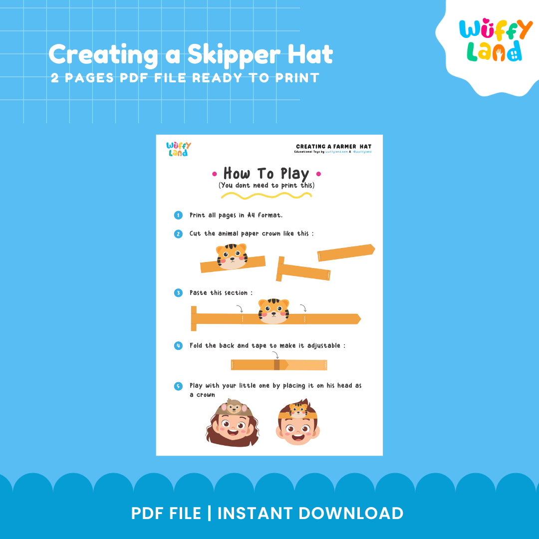 Skipper Hat Craft – Printable Sailor Pretend Play Hat