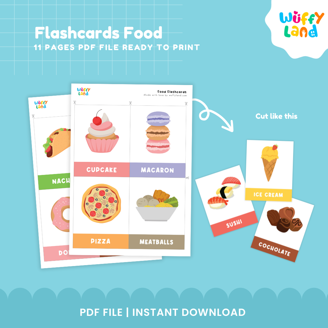 Flash cards Food