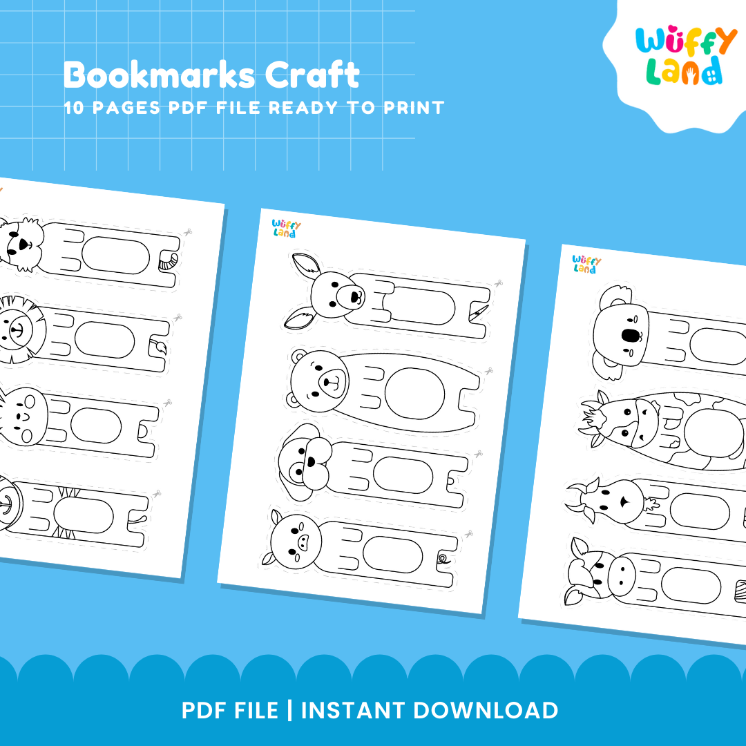 Animal Bookmarks Craft - Fun DIY Coloring & Printable Bookmarks for Kids