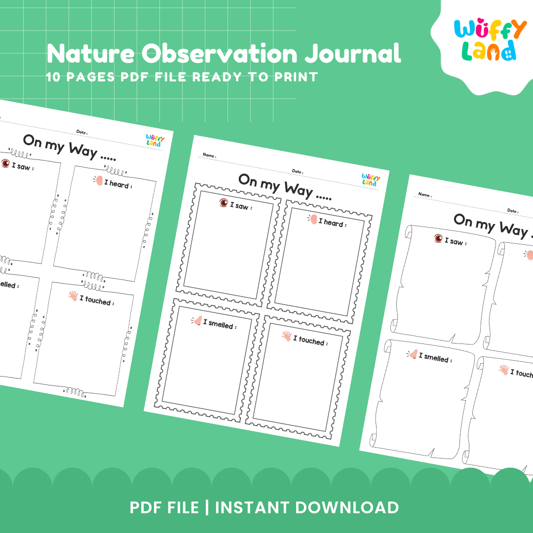 Nature Observation Journal for Kids - Printable Exploration Pages