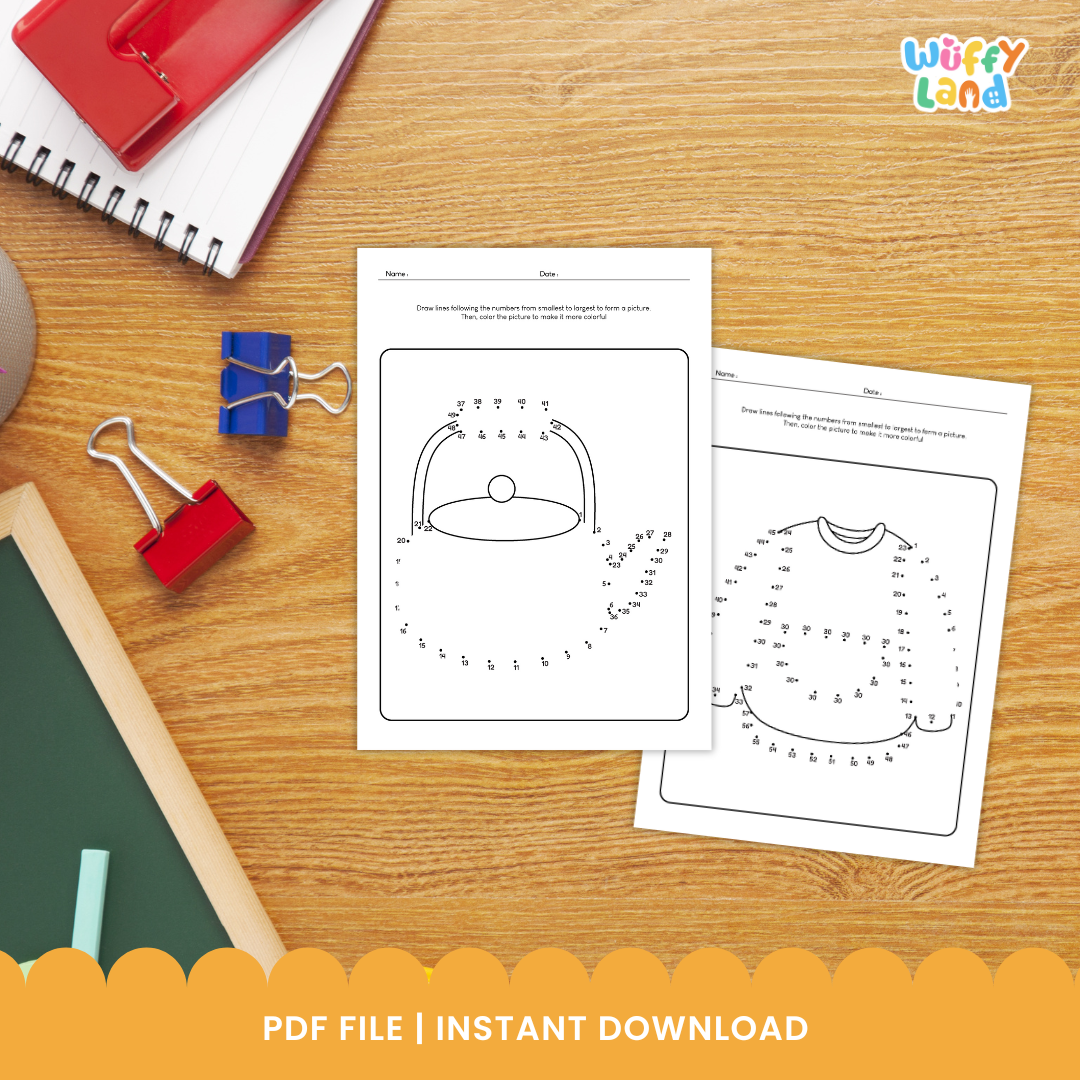 Autumn Dot to Dot and Coloring Pages - Fall Activities for Kids