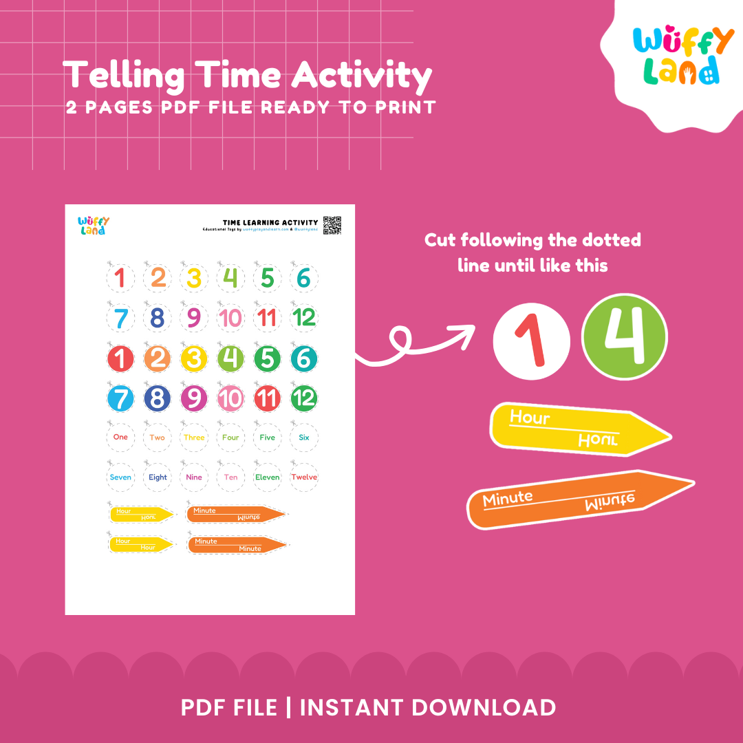 Telling Time Printable โ Learn to Read Clocks for Kids