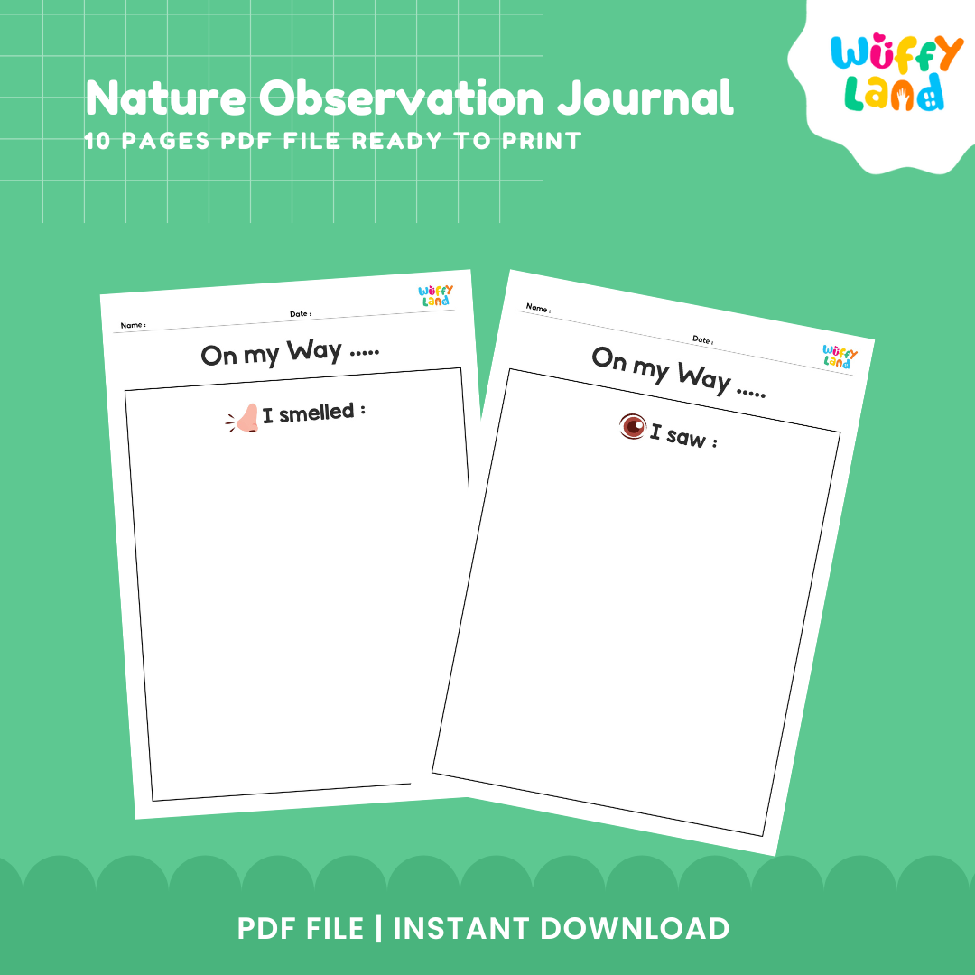 Nature Observation Journal for Kids - Printable Exploration Pages