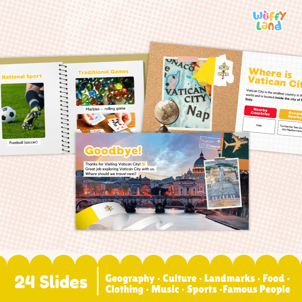 Vatican City Country Study Kid Friendly Geography & Culture PDF Slides