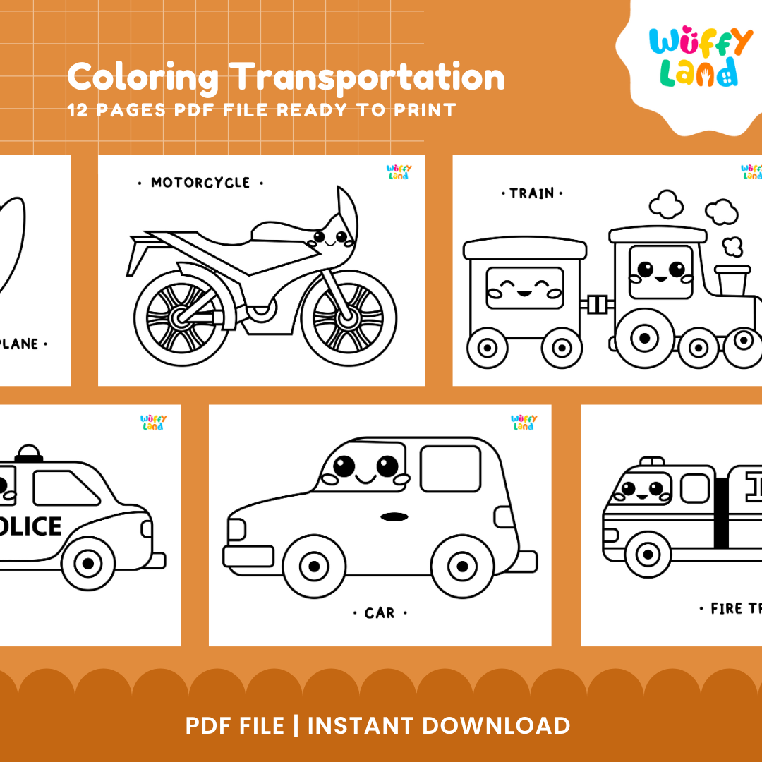 Transportation Coloring Pages – Cars, Trains & More!
