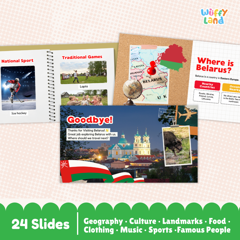 Belarus Country Study Kid Friendly Geography & Culture PDF Slides