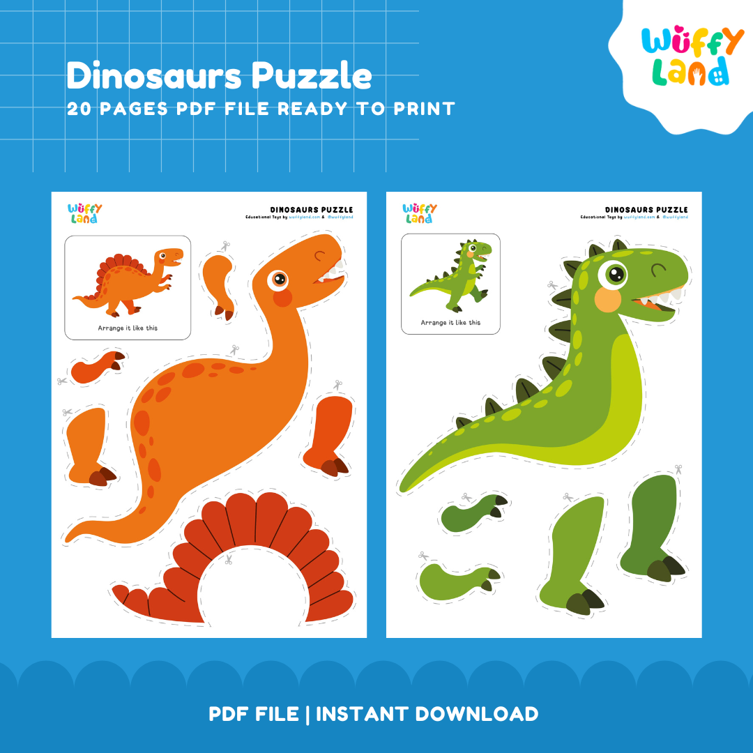 FREE Printable - Dinosaur Puzzle