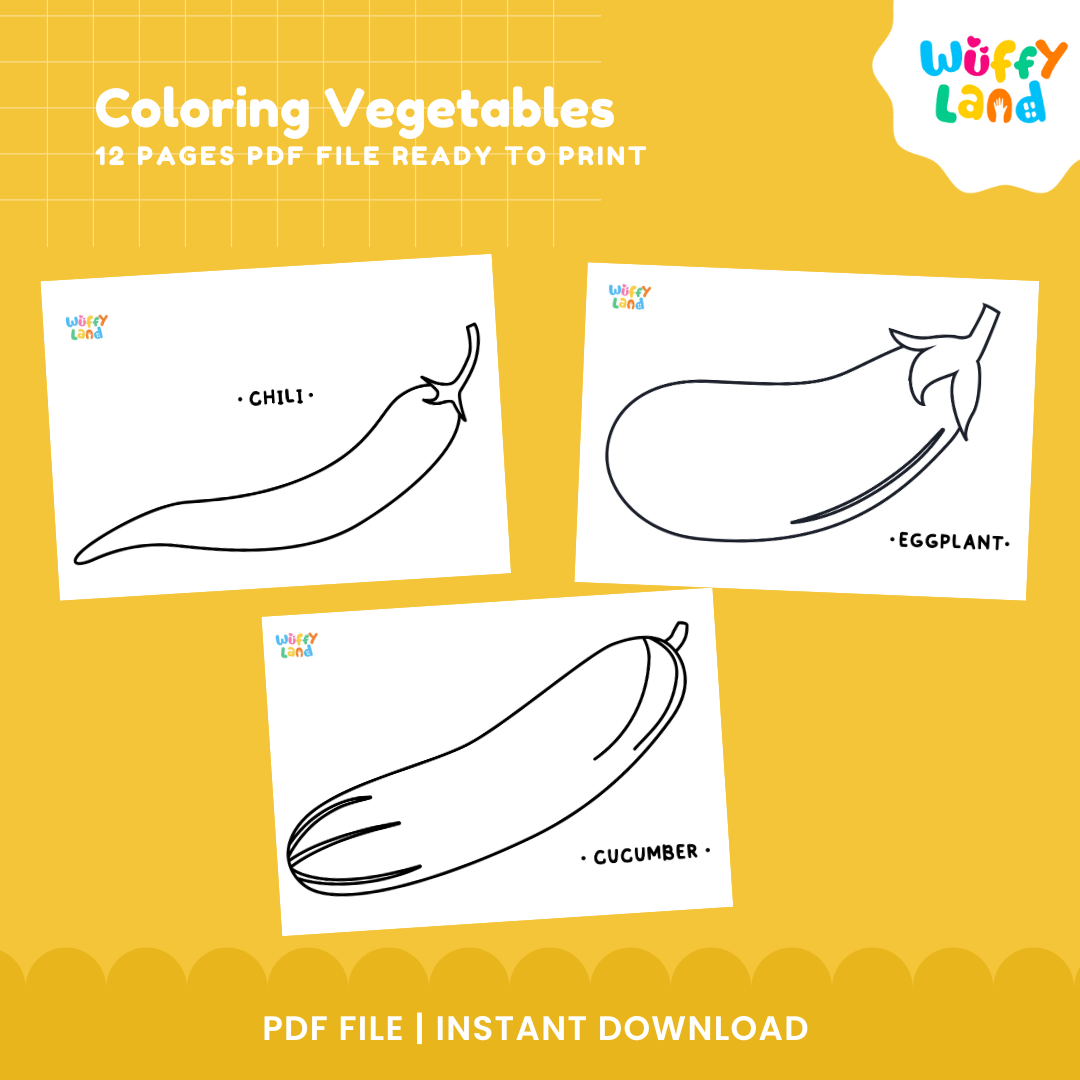 Vegetable Coloring Pages – Healthy Food Printables