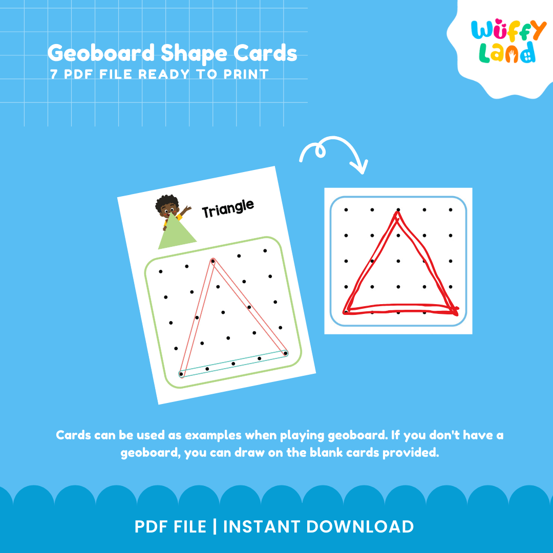 Geoboard Shape Cards โ 2D Shape Activities for Fine Motor Skills & Geometry Learning