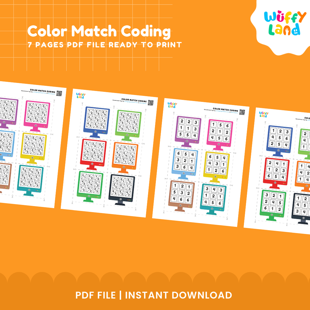 Color Match Coding Activity for Kids β Fun Learning with Early Coding Concepts!