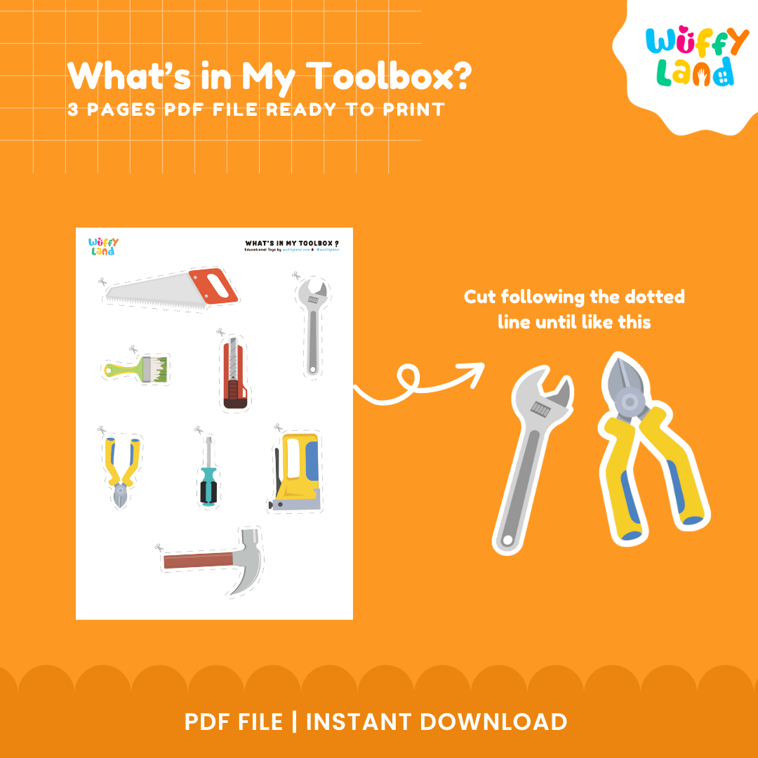 What’s in My Toolbox? Printable Matching & Coloring Activity