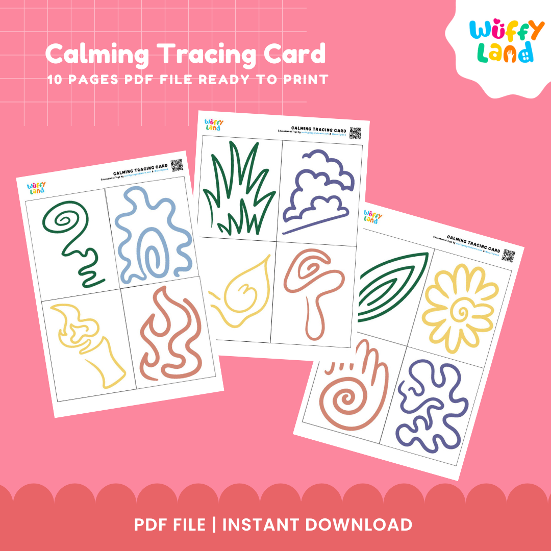 Calming Tracing Cards - 40 Pages PDF for Relaxation and Fun
