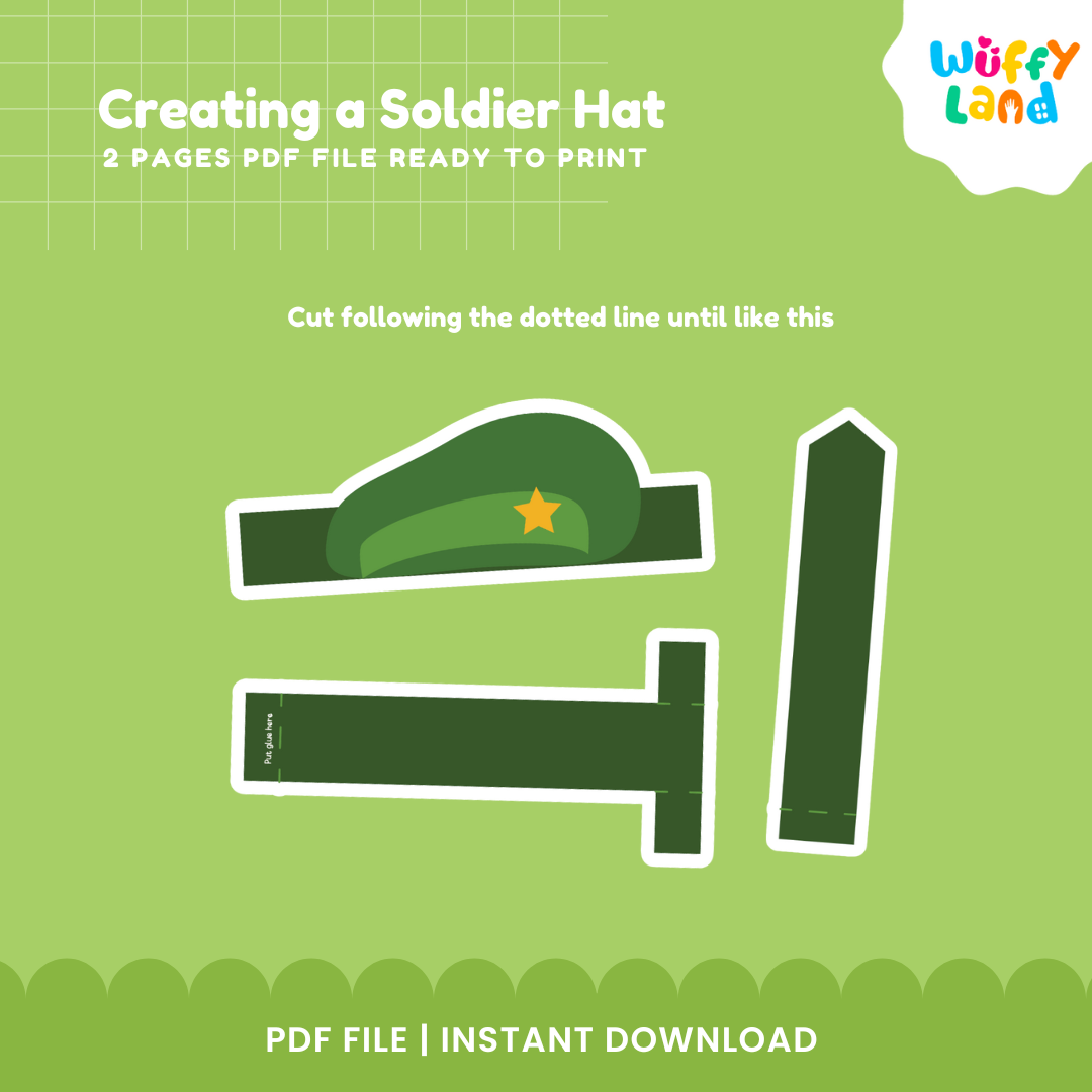 Printable Soldier Hat Craft - Fun DIY Military Role-Play Activity