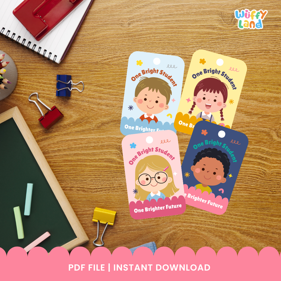 Student End of Year Gift Tags “One Bright Student”, Easy to Use and Editable