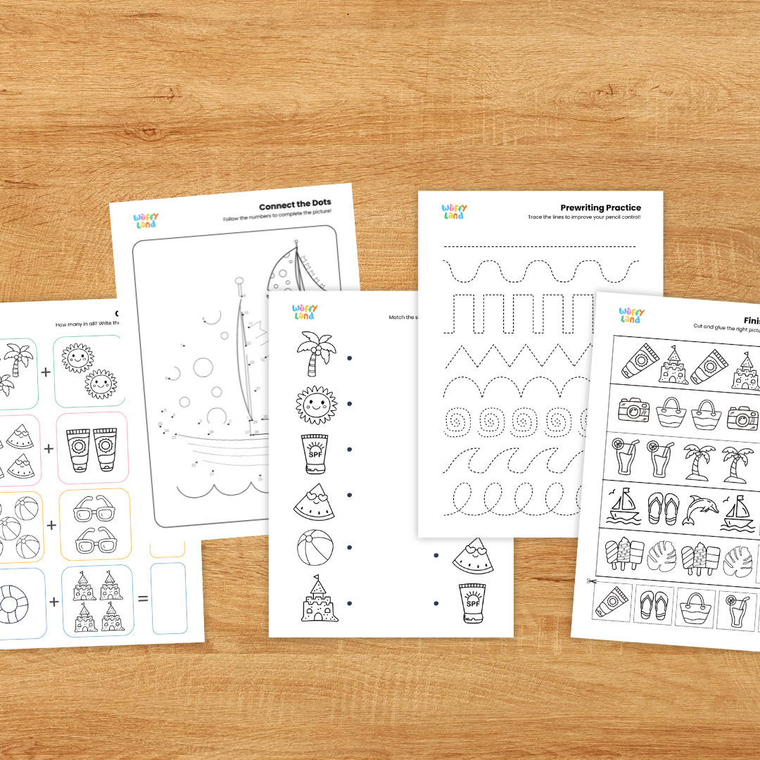 Summer Activity Worksheets - Printable Fun for Preschool & Kindergarten