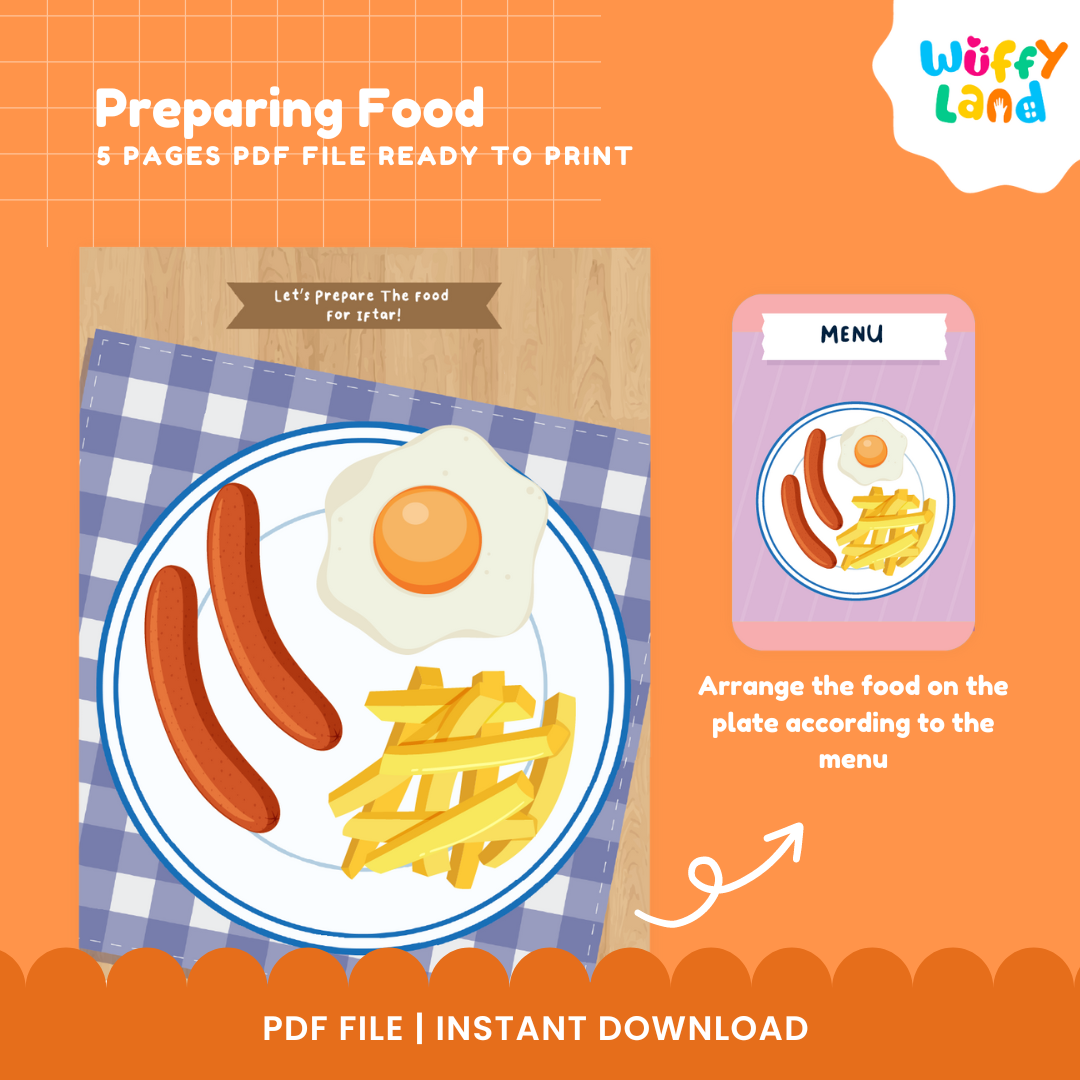 Food Prep Printable – Pretend Cooking Activity for Kids