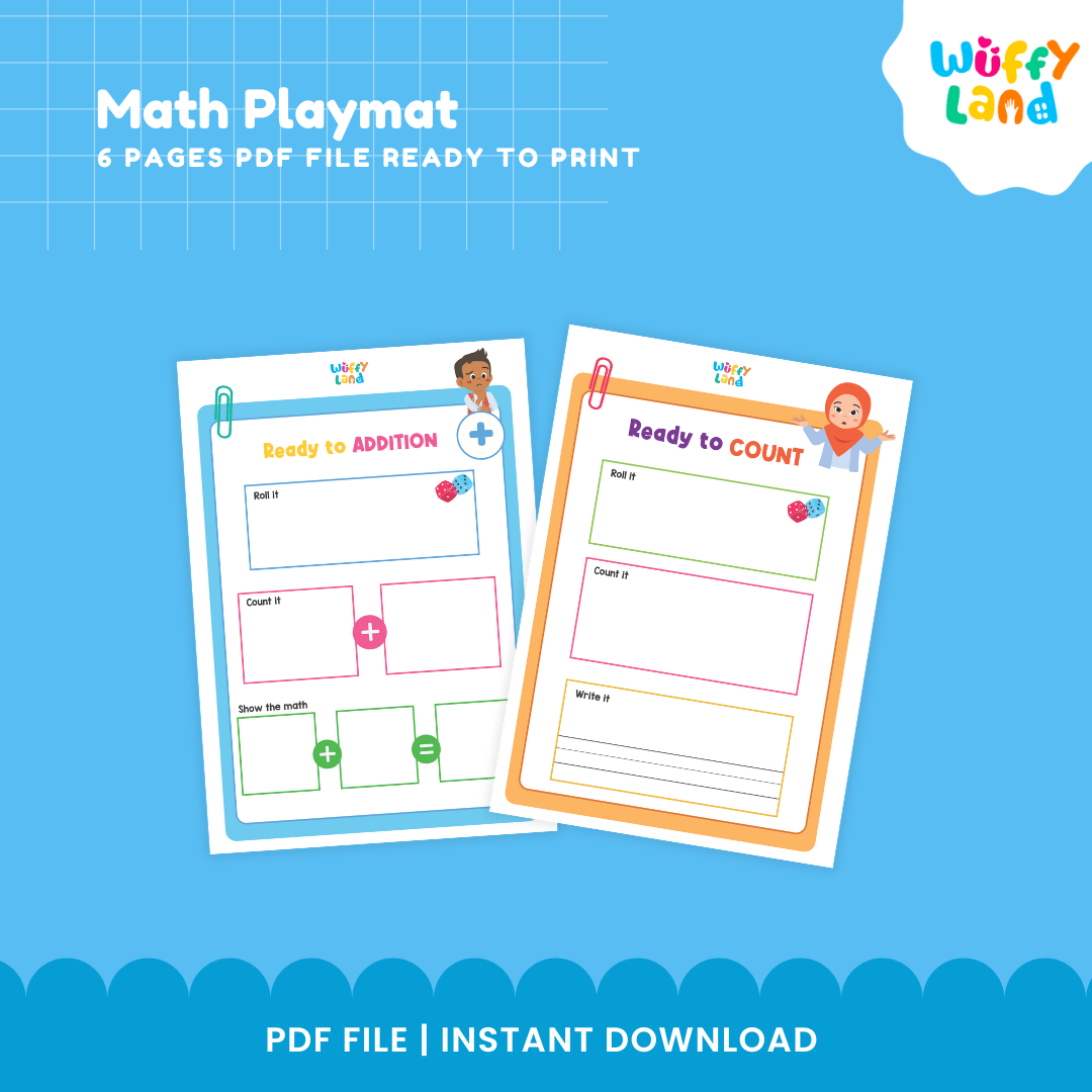 Math Playmat for Kids – Hands-On Math Activities - Addition, Subtraction, & Comparison