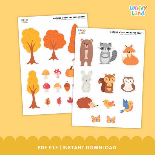 Autumn Woodland Paper Craft Cut & Paste Activities for Kids