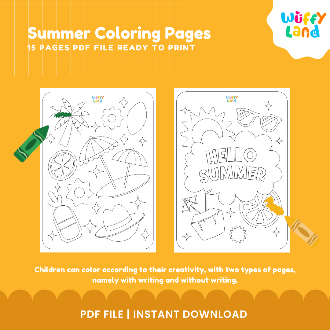 Summer Coloring Pages - Fun End-of-Year Activity for Kids!