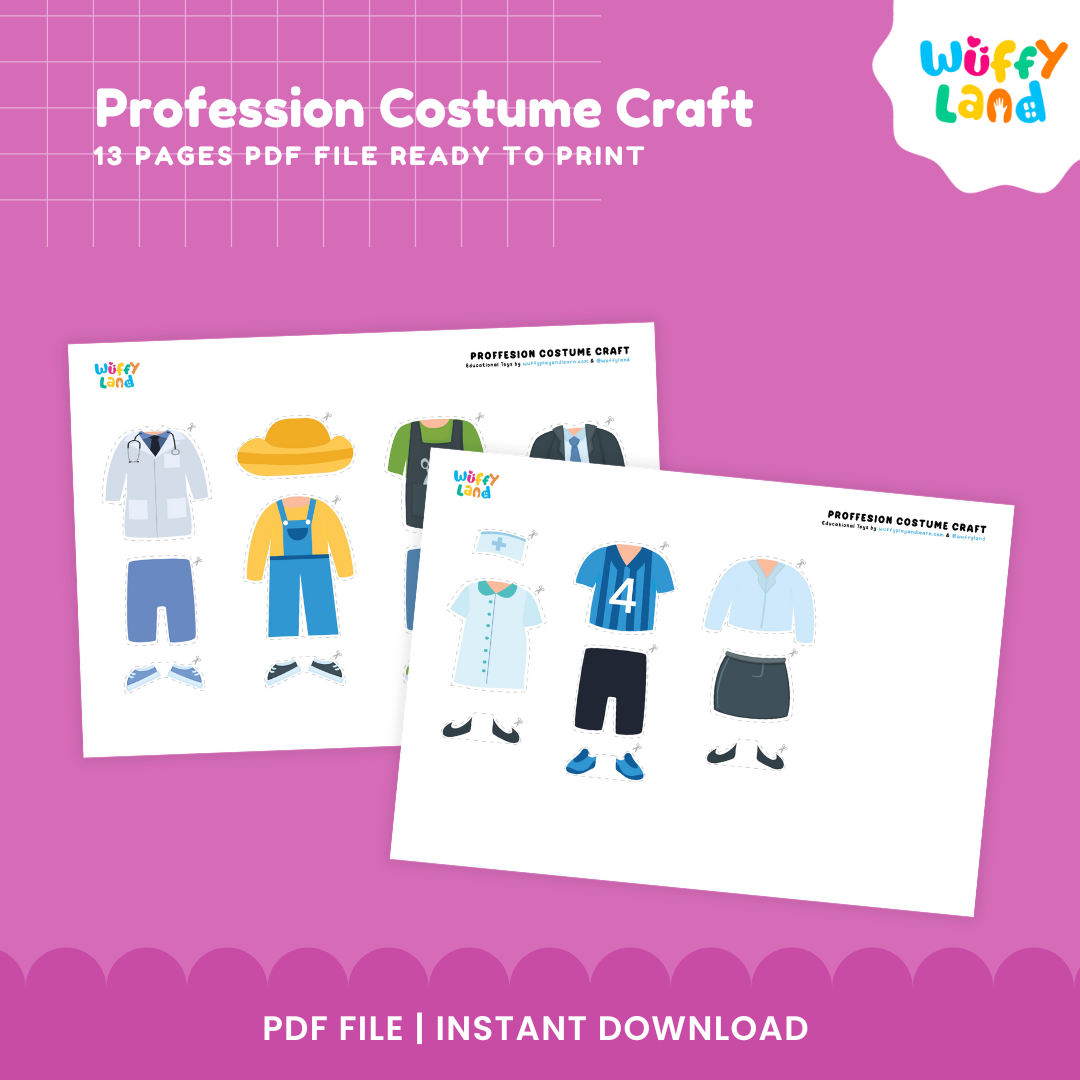 Profession Costume Craft - Fun Printable Cut & Play Activity for Kids!